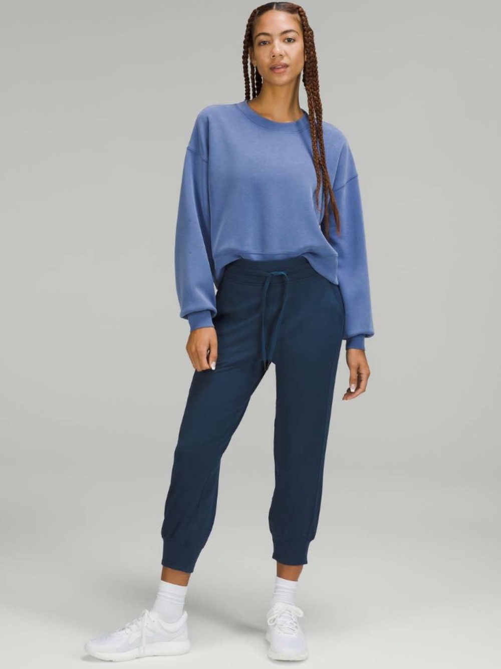Lululemon ready to rulu high rise cropped jogger in mineral blue
